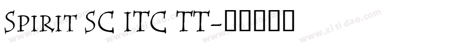 Spirit SC ITC TT字体转换